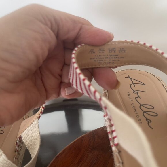 Abella Red & White True Comfort Shoes - Picture 6 of 12